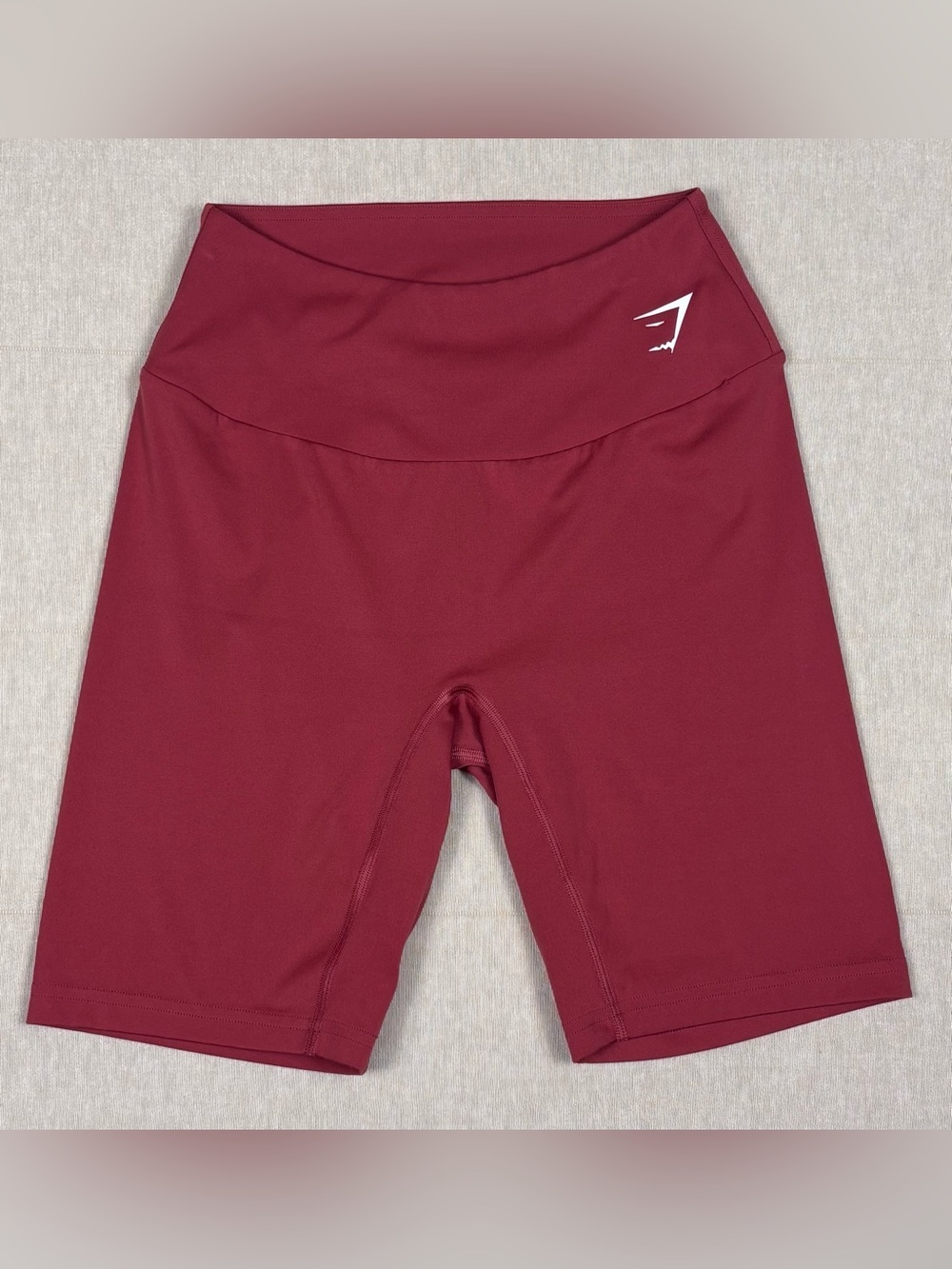 Gymshark Burgundy High Waisted Biker Shorts Workout Compression Medium